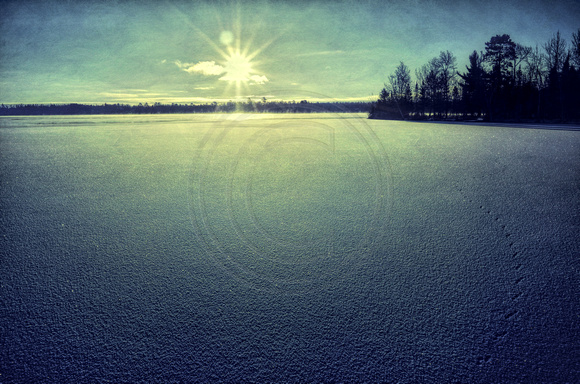 Frozen Lake at Dawn